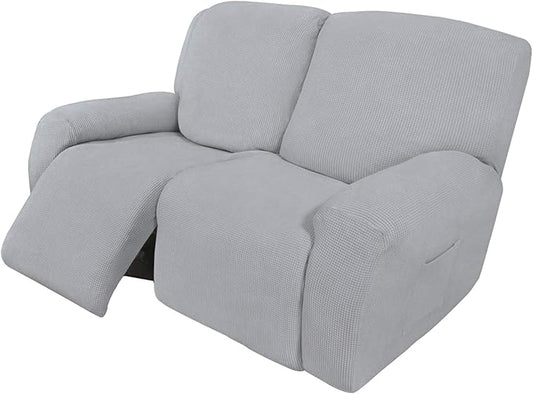 Easy-Going 6 Pieces Recliner Loveseat Stretch Sofa Slipcover Sofa Cover by Easy-Going
