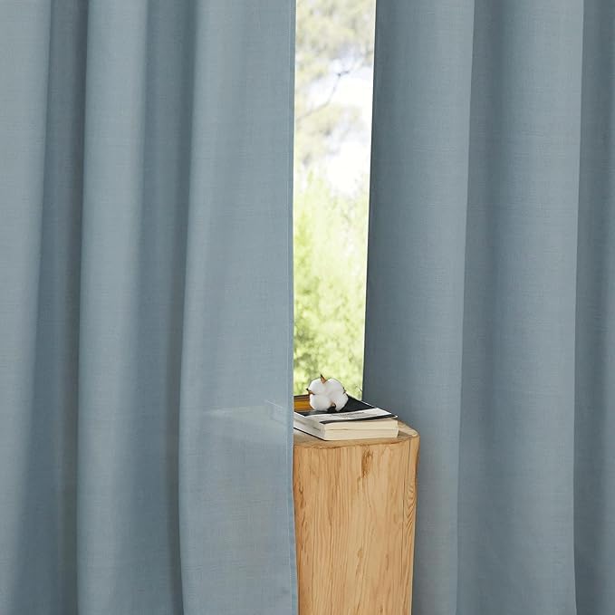 NICETOWN Rustic Linen 102 inch Long Curtains - Image 3