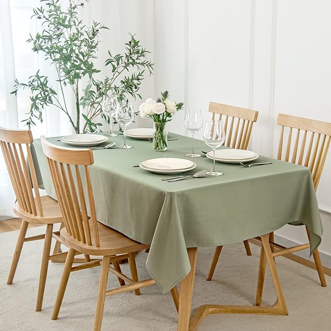 maxmill Square Jacquard Tablecloth Waterproof Spillproof Wrinkle Resistant Soft - Image 2