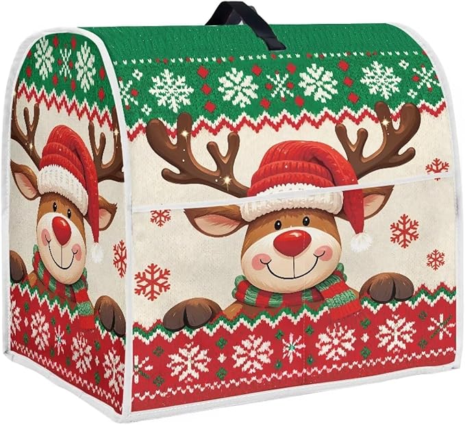 Christmas Stand Mixer Cover 6-8 Quart Kitchen Mixer Cover Washable Food by HUISEFOR