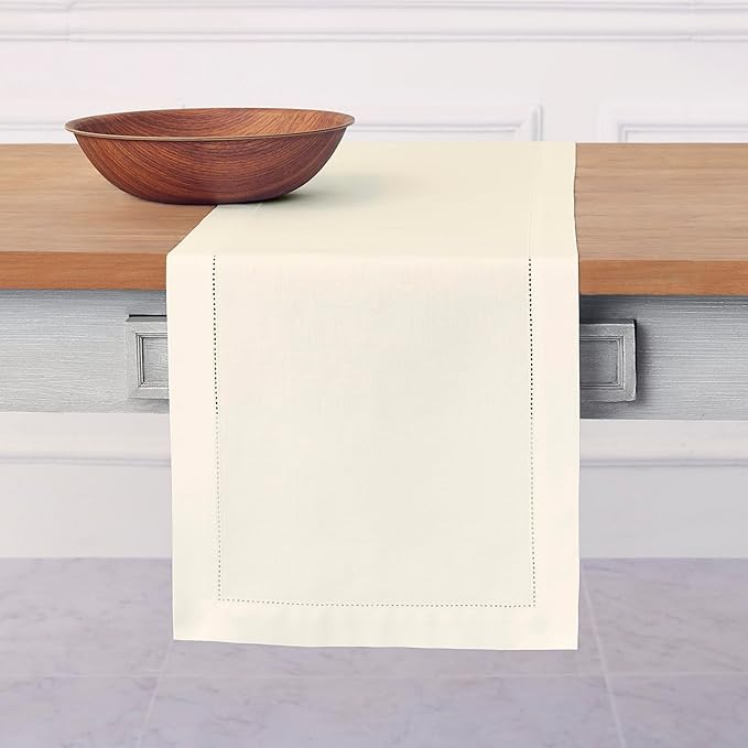 Solino Home Ivory Table Runner 108 Inches Long by SolinoHome