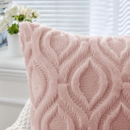 MIULEE Blush Pink Valentines Throw Pillow Covers 18x18 Inch, Soft Spring Plush - Image 3