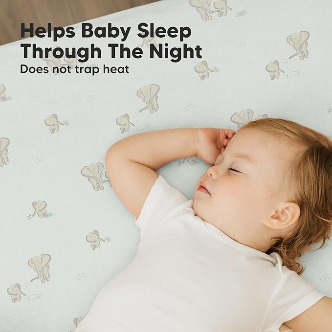 2-Pack Mini Crib Sheets Fitted - Image 5