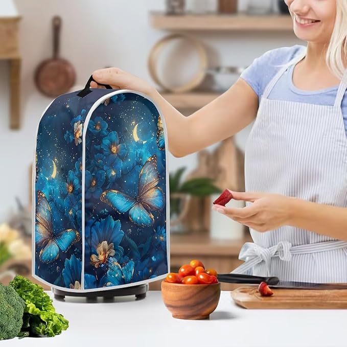Blue Butterfly Blender Covers for Kitchen Food Processor Cover - Image 3