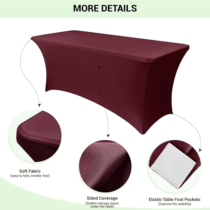 Obstal 6ft Stretch Spandex Table Cover - Image 3