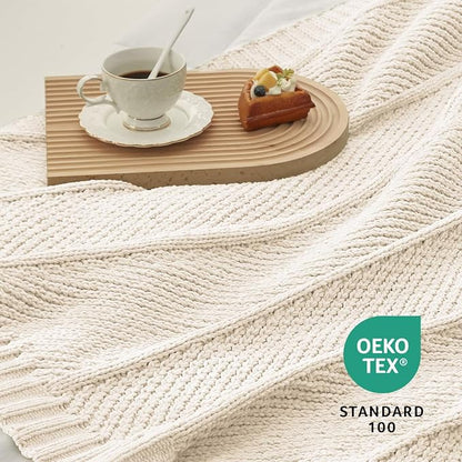 Amélie Home Chevron Chenille Knit Throw Blanket - Image 9