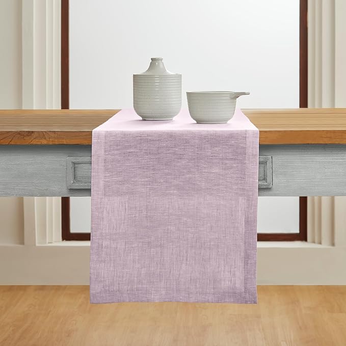 Solino Home Linen Table Runner 72 Inches Long - Image 2
