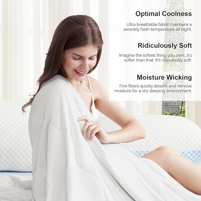 EASELAND Cooling Comforter Queen, Cold Touch Fabric Absorbs Body Heat, - Image 5