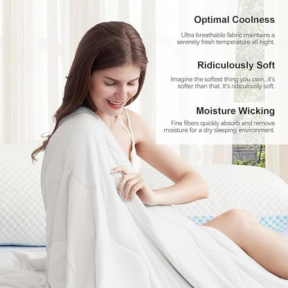 EASELAND Cooling Comforter Queen, Cold Touch Fabric Absorbs Body Heat, - Image 5