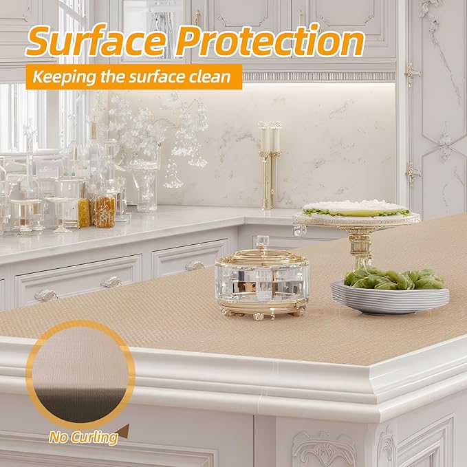 Shelf and Drawer Liner for Kitchen Cabinets Non-Adhesive, Strong Grip Non-Slip - Image 3