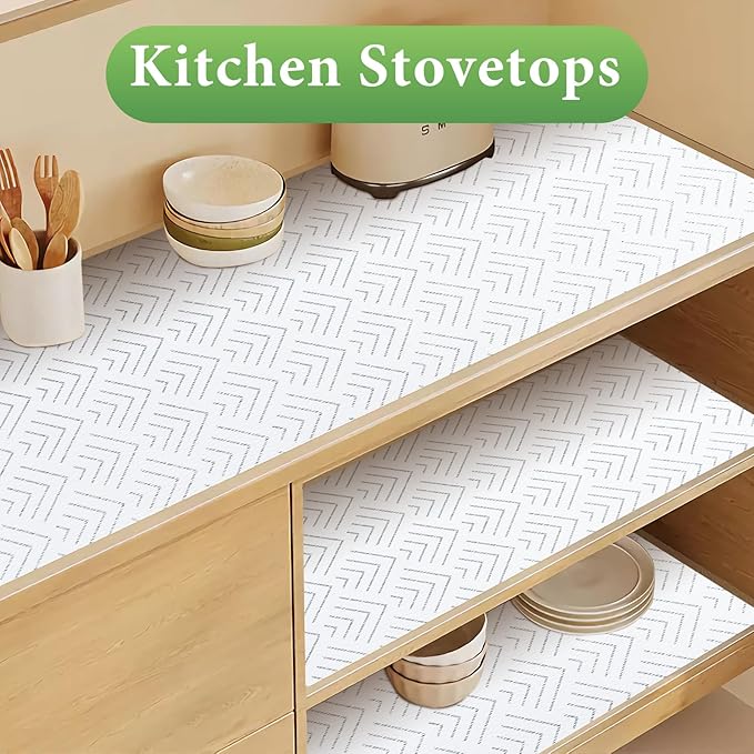 Shelf Liner for Kitchen Cabinets Non Adhesive Drawer Liner Non-Slip Thickened - Image 4