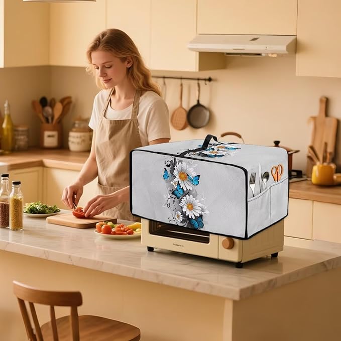 Toaster Oven Cover Dust-Proof Countertop Convection Oven Cover Protective Smart - Image 3