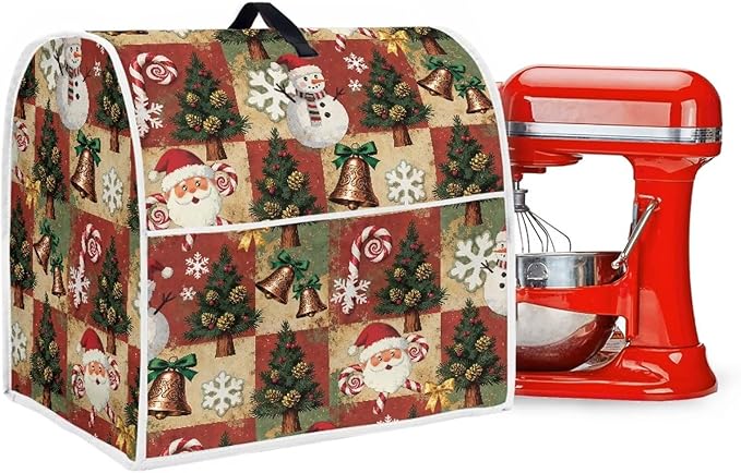 Christmas Stand Mixer Cover 6-8Qt Retro Mixer Cover Washable Anti-Stain - Image 3