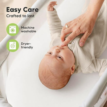 2-Pack Organic Bassinet Sheets for Girls, Boys - Image 7