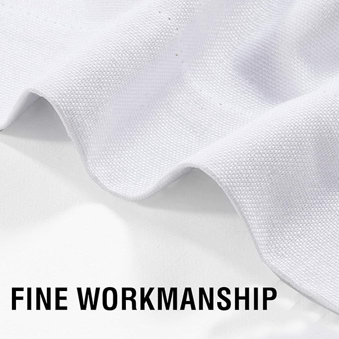 H.VERSAILTEX Linen Look 100% Blackout Bright White Curtains 45 Inches Long - Image 5