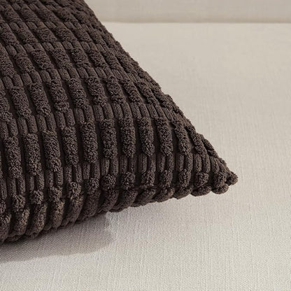 Fancy Homi 4 Packs Boho Dark Brown Decorative Throw Pillow Covers 20x20 Inch - Image 3