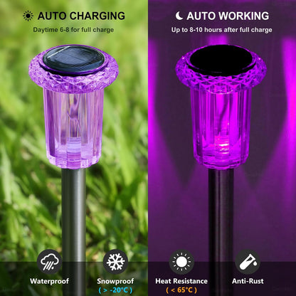 DenicMic Solar Halloween Lights Outdoor Waterproof 10 Pack Halloween Decor