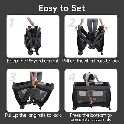 Pamo Babe Playard Portable Playard Foldable Playpen - Image 7
