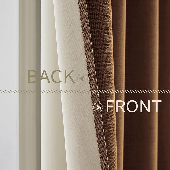 MIULEE 100% Blackout Linen Curtains - Image 6