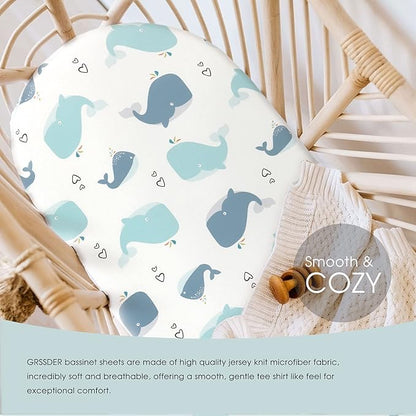 Stretchy Ultra Soft Fitted Bassinet Sheet Set 2 Pack, Universal Fit - Image 3