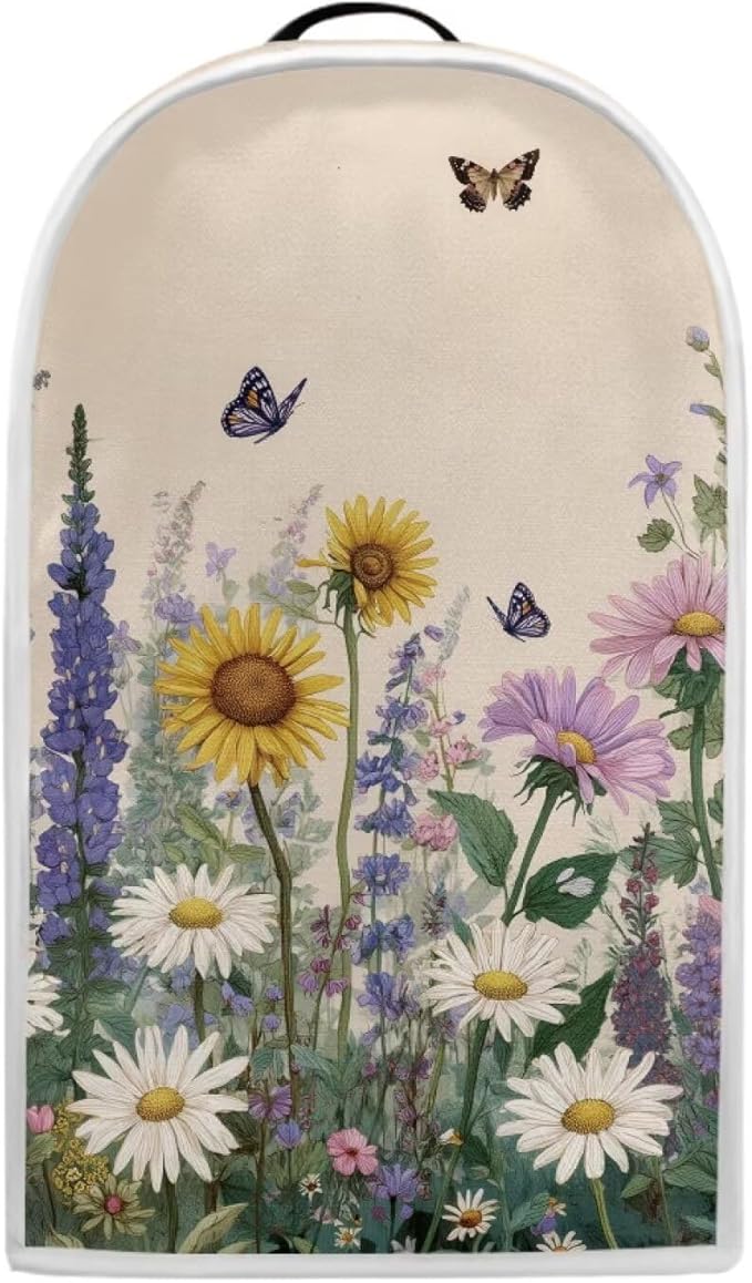 Talayituse Sunflower Daisy Lavender Butterfly Print Blender Dust Cover by Unknown