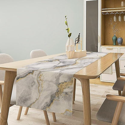 Marble Table Runner Gold Grey Table Dresser Runners Modern Table Coffee Table - Image 7