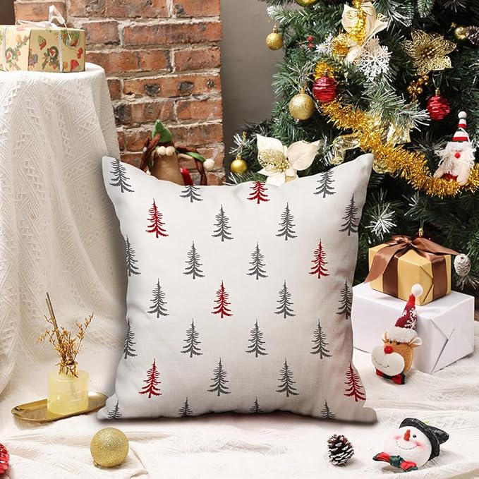 DFXSZ Christmas Pillow Covers 20x20 inch Set of 2 Christmas Tree Decorative - Image 2