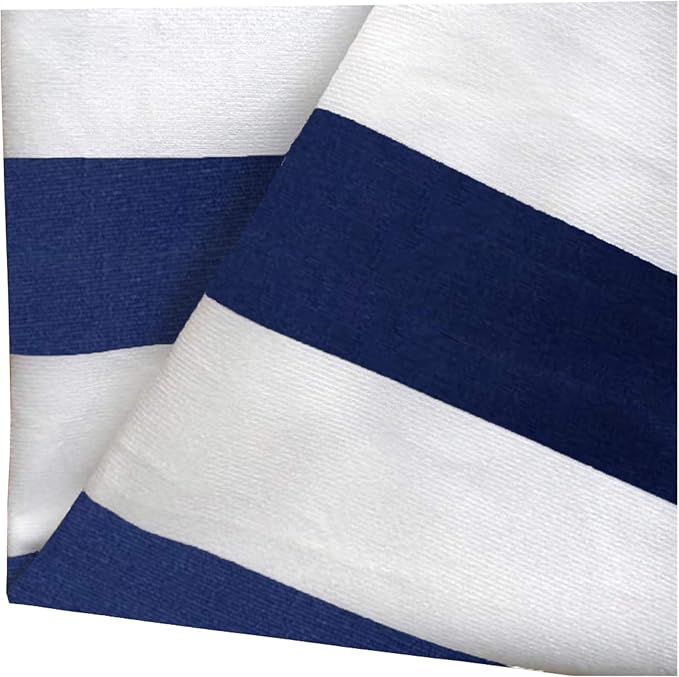 Leaveland Retro Navy Blue Stripe 16x16 Inch Set of 2 Cotton Polyester Square - Image 9