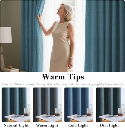 H.VERSAILTEX Linen Blackout Curtain 96 Inches Long - Image 7
