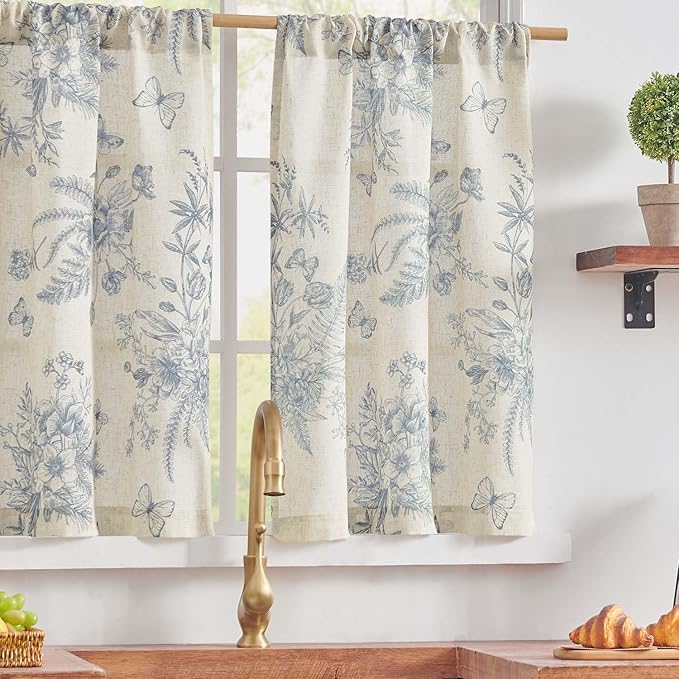 jinchan Half Window Curtains Small Drapes - Image 5