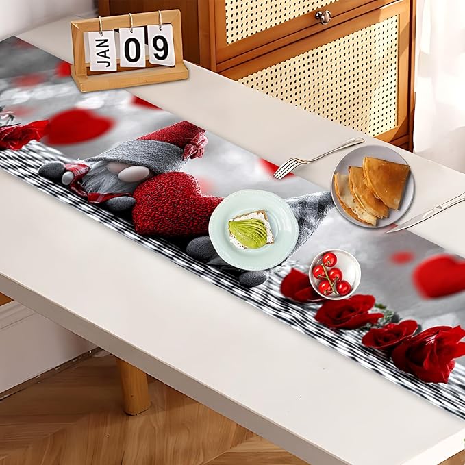 Christmas Table Runner with Santa Claus, 13x72 Inch, - Image 7