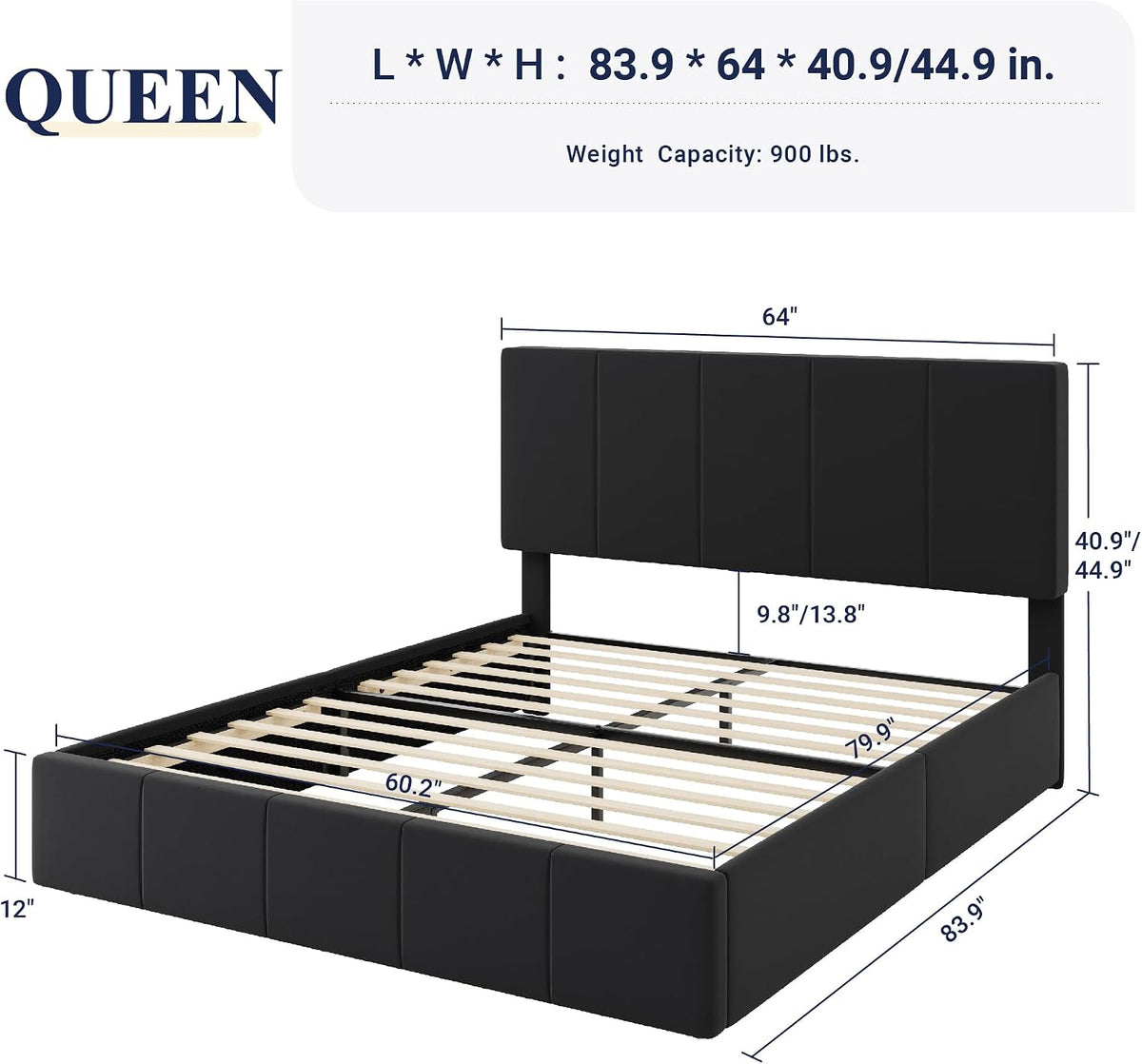 allewie queen size dutch velvet upholstered platform bed shown in use