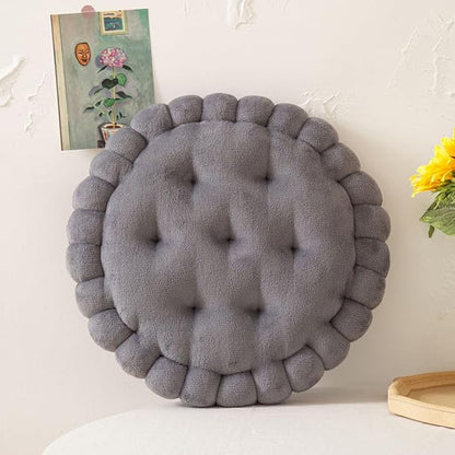 vctops Round Chair Pad Seat Cushion Solid Velvet Color Seat Pad Indoor Floor by vctops