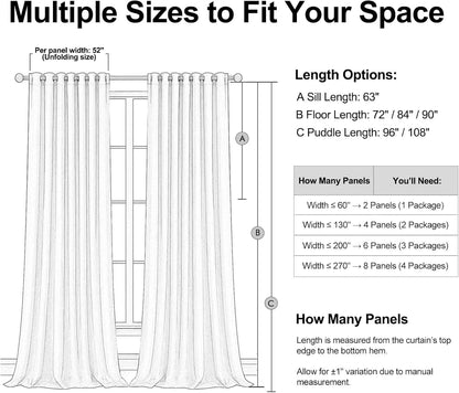 topfinel linen blackout curtains 96 inch long, boho, view 9
