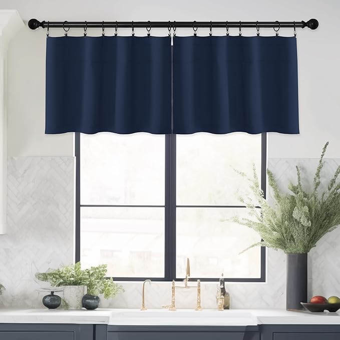NICETOWN Navy Valance Curtains 16 inches Long - Image 7