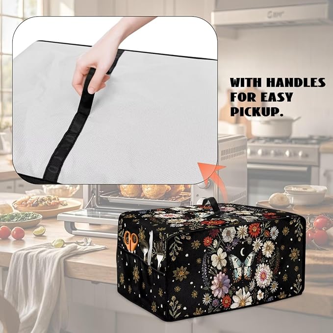 Waterproof Microwave Oven Cover Polyester-Linen Dust Cover - Image 5