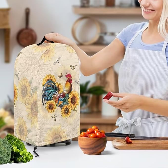 Sunflower Rooster Blender Cover Kitchen Blender Dust Covers - Image 3