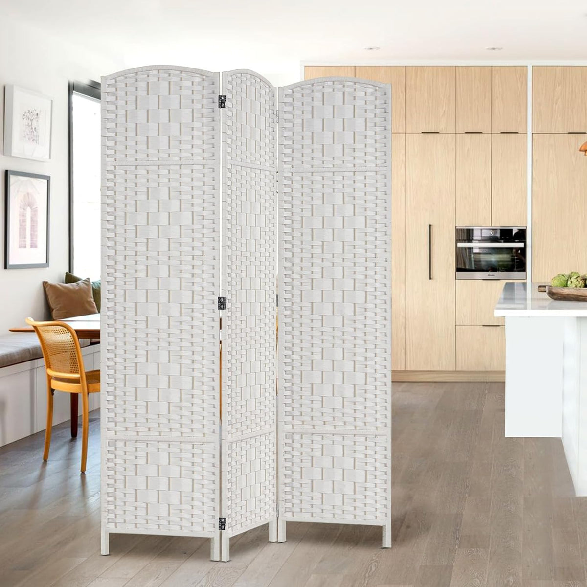 rhf room divider panel,partition room dividers,3panel privacy screen,white showing dimensions
