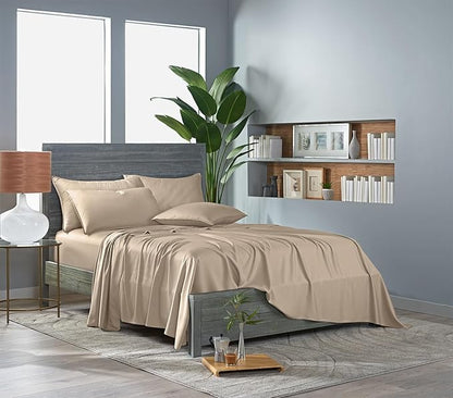 Pure Bamboo Twin Sheets, Genuine 100% Organic Viscose Derived from Bamboo Bed - Image 3