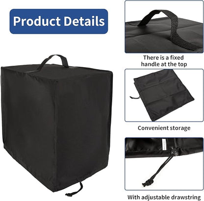 Black Air Fryer Cover for Kitchen Counter, Heavy Duty Heat-Resistant Dust Cover - Image 4