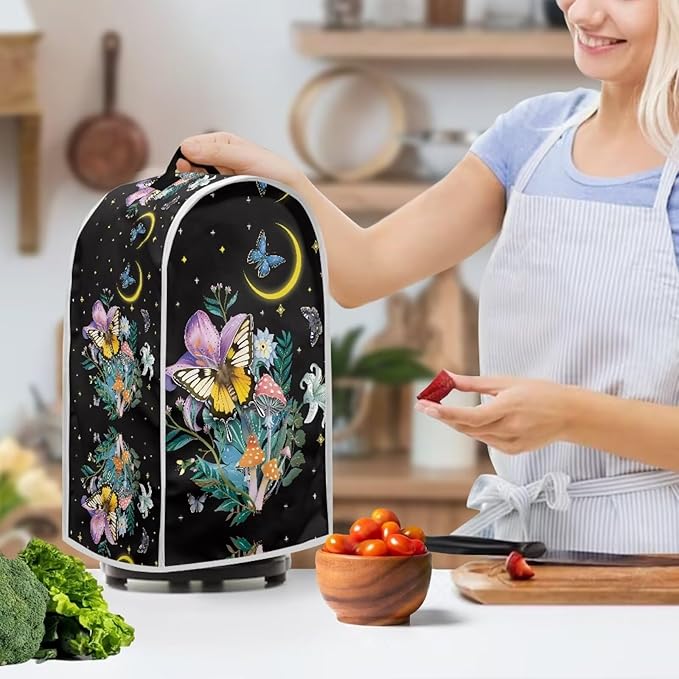 Butterfly Moon Print Blender Cover Kitchen Blender Dust Covers Food Processor - Image 3