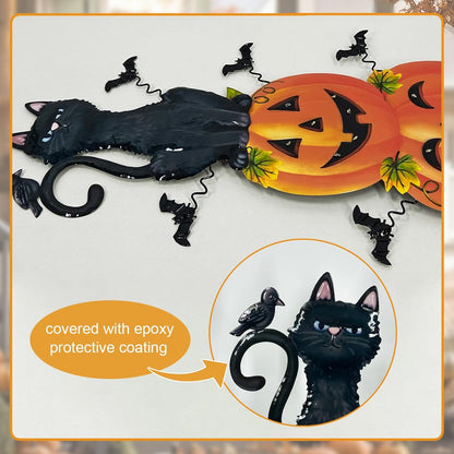 Halloween Decorations Outdoor,Battery Operated Cat Lighted Timer Yard Decor
