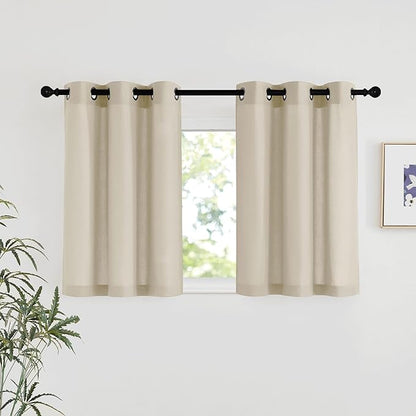 NICETOWN Linen 36 inch Curtains by NICETOWN