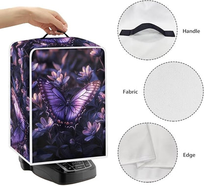 Mumeson Purple Butterfly Coffee Maker Cover, Dust Resistant Supplies Home - Image 5