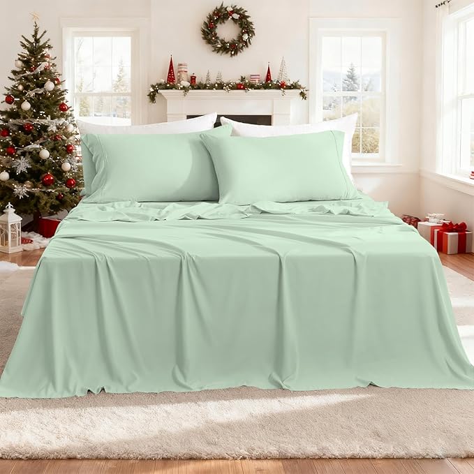Silky Soft King Size Sheet Set by COZYSMILE