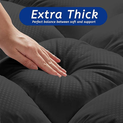 Full Size Mattress Topper for Back Pain, Cooling Extra Thick Mattress Pad Cover - Image 3