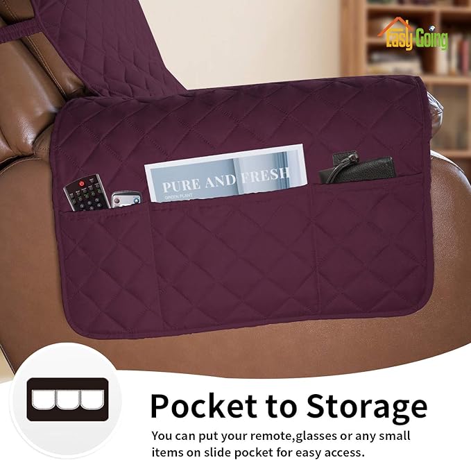Easy-Going Oversized Recliner Cover Reversible Couch Cover Sofa Cover - Image 3