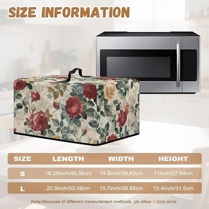Microwave Oven Dust Cover, Rose Design Washable Protective Dust Cover - Image 6