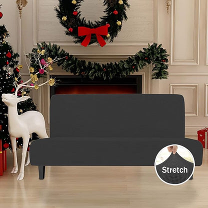 Easy-Going Stretch Futon Slipcover Armless Futon Bed Cover Furniture Protector - Image 2