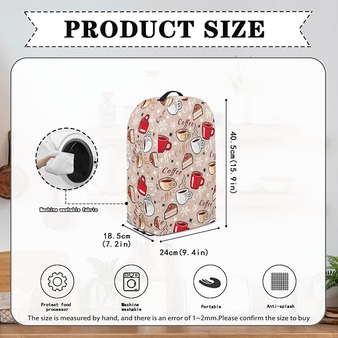 Coffee Pattern Blender Dust Cover - Image 6